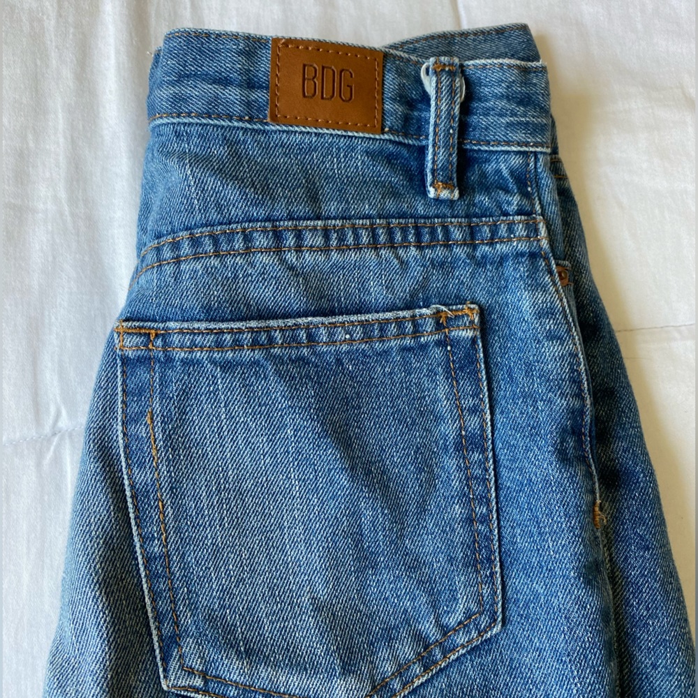 BDG high waisted blue jeans shorts